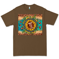 Cacao football leopard turquoise sunflower Premium Tee - JahusDesignShop