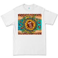 White football leopard turquoise sunflower Premium Tee - JahusDesignShop