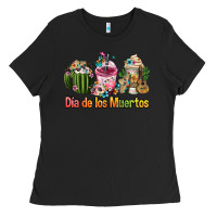 Black mexican día de los muertos coffee cups Ladies Tee - FaDigitalArtStudio