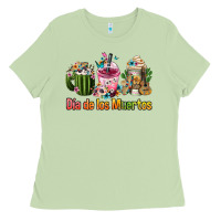 Matcha mexican día de los muertos coffee cups Ladies Tee - FaDigitalArtStudio