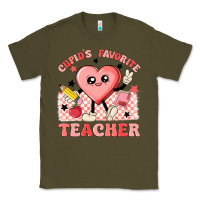 Army Green cupid's favorite teacher Classic Tee - MaliasSmallBusiness
