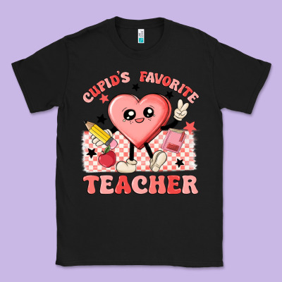 Cupid's Favorite Teacher Classic Tee Designed By Maliassmallbusiness
