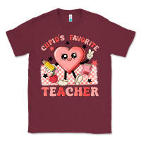 Burgundy cupid's favorite teacher Classic Tee - MaliasSmallBusiness