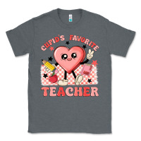 Charcoal Heather cupid's favorite teacher Classic Tee - MaliasSmallBusiness