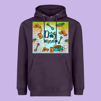Dog Mom Heavyweight Hoodie Designed By Tumblerdesignbyshophia