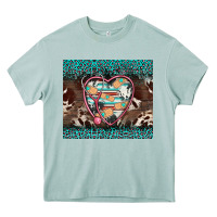 Arona western nurse stethoscope turquoise leopardes Heavy Core Tee - BarkalooDesign