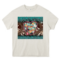 Cream western nurse stethoscope turquoise leopardes Heavy Core Tee - BarkalooDesign