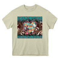 Mossy western nurse stethoscope turquoise leopardes Heavy Core Tee - BarkalooDesign