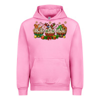 Fuchsia Pink christmas cupcake with gingerbreads bbs Urban Hoodie - BundleAndBundleShop