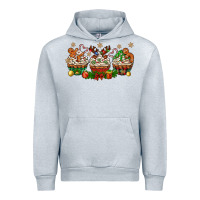 Heather Grey christmas cupcake with gingerbreads bbs Urban Hoodie - BundleAndBundleShop