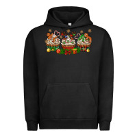 Pigment Black christmas cupcake with gingerbreads bbs Urban Hoodie - BundleAndBundleShop