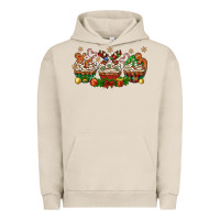 Pigment French Oak christmas cupcake with gingerbreads bbs Urban Hoodie - BundleAndBundleShop