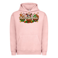 Pigment Salmon christmas cupcake with gingerbreads bbs Urban Hoodie - BundleAndBundleShop