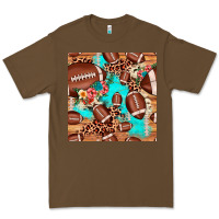 Cacao football leopard cowhide seamless pattern Premium Tee - JahusDesignShop