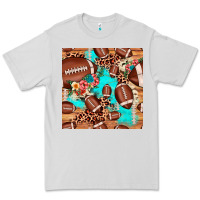 Dove Grey football leopard cowhide seamless pattern Premium Tee - JahusDesignShop