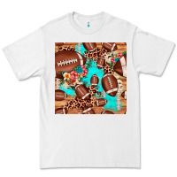 White football leopard cowhide seamless pattern Premium Tee - JahusDesignShop