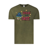 Vintage Olive wild and free Vintage Tee - MaliasSmallBusiness