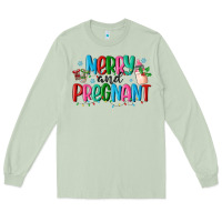 Matcha merry and pregnant Long Sleeve Tee - MaliasSmallBusiness
