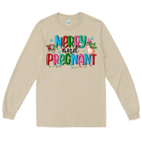 Mushroom merry and pregnant Long Sleeve Tee - MaliasSmallBusiness