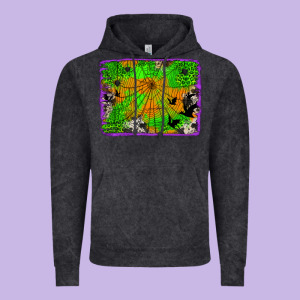 Leopard Cowhide Halloween Background Vintage Hoodie Designed By Jasminsmagicworld