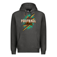 Charcoal Heather Football Vibes Premium Hoodie - HowdyJamesFarm