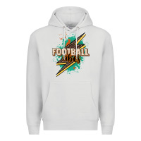 Dove Grey Football Vibes Premium Hoodie - HowdyJamesFarm
