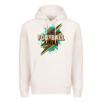 Pale Pink Football Vibes Premium Hoodie - HowdyJamesFarm