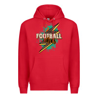 Red Football Vibes Premium Hoodie - HowdyJamesFarm