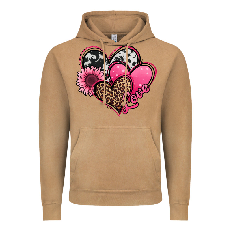 Valentines Day Western Hearts And Sunflower Vintage Hoodie by Jasminsmagicworld | Teevron