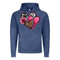 Vintage Denim valentines day western hearts and sunflower Vintage Hoodie - Jasminsmagicworld