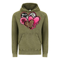 Vintage Olive valentines day western hearts and sunflower Vintage Hoodie - Jasminsmagicworld
