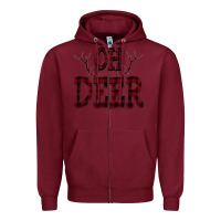 Burgundy Oh Deer tshirt Zipper Hoodie - Bettercallsaul