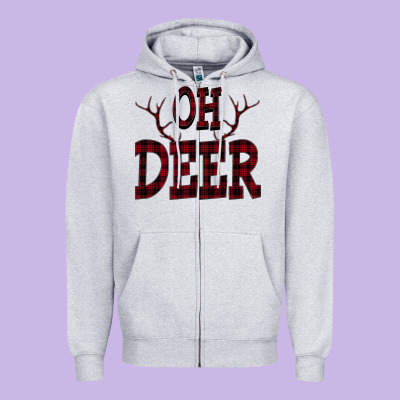 Oh Deer Tshirt Zipper Hoodie Designed By Bettercallsaul