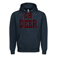 Navy Oh Deer tshirt Zipper Hoodie - Bettercallsaul
