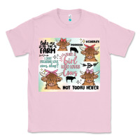 Bubblegum Pink cow farm life Classic Tee - MaliasSmallBusiness