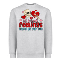 Heather Grey if i had feelings they d be for you Heavyweight Sweatshirt - MaliasSmallBusiness