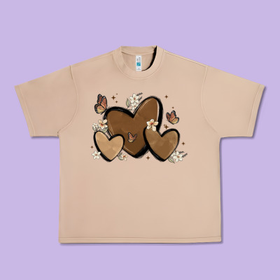 Melanin Hearts Urban Heavy Tee Designed By Maliassmallbusiness