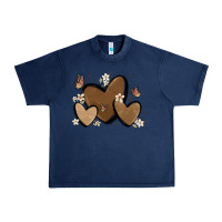 Navy melanin hearts Urban Heavy Tee - MaliasSmallBusiness