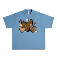 Pebble Blue melanin hearts Urban Heavy Tee - MaliasSmallBusiness