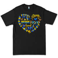 Black down syndrome awareness heart Premium Tee - Artiststas