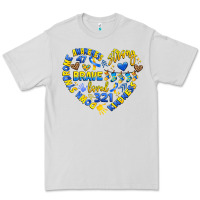 Dove Grey down syndrome awareness heart Premium Tee - Artiststas