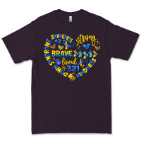 Plum down syndrome awareness heart Premium Tee - Artiststas