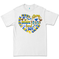 White down syndrome awareness heart Premium Tee - Artiststas