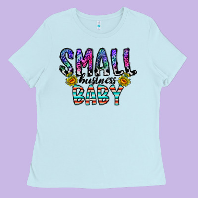 Small Business Baby Ladies Tee Designed By Cowhidedigitalart