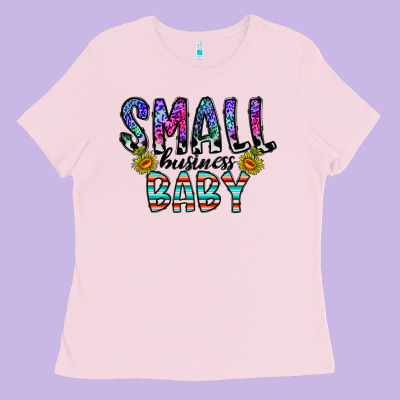 Small Business Baby Ladies Tee Designed By Cowhidedigitalart