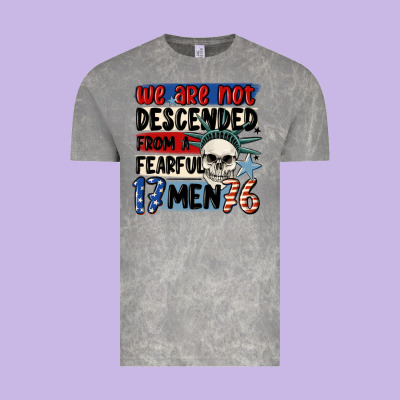 We Are Not Descended From A Fearful Me Vintage Tee Designed By Maliassmallbusiness