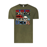 Vintage Olive we are not descended from a fearful me Vintage Tee - MaliasSmallBusiness