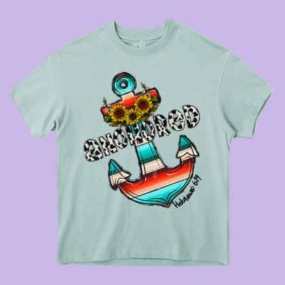 Anchored Heavy Core Tee Designed By Cowhidedigitalart