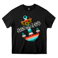 Black anchored Heavy Core Tee - CowhideDigitalArt