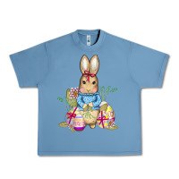Pebble Blue easter bunny and eggs Urban Heavy Tee - AdoDesignShop
